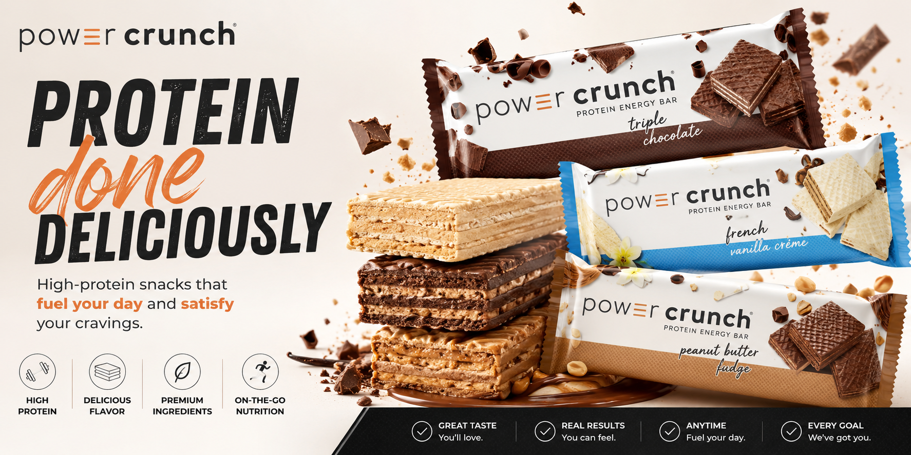 Power Crunch supplement campaign